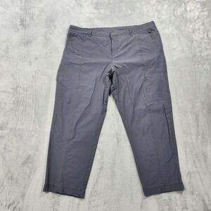 Kirkland Signature Pants Womens 16 Gray Capri Travel Zip Pocket Stretch Cargo